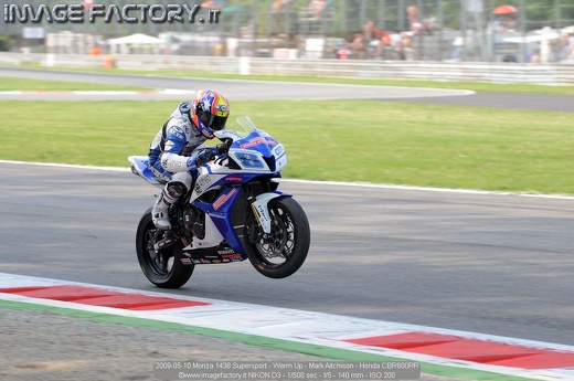 2009-05-10 Monza 1438 Supersport - Warm Up - Mark Aitchison - Honda CBR600RR